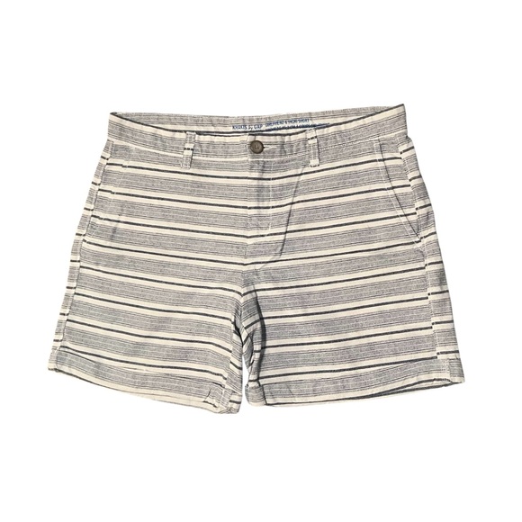 GAP Pants - GAP Size 6 Blue & White Khaki Striped Short